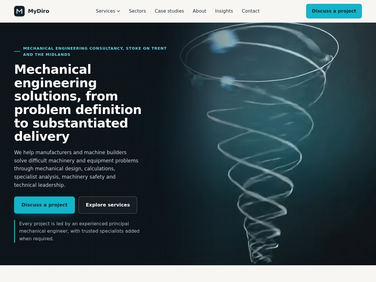 MyDiro Engineering website